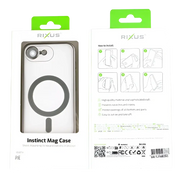 Rixus Instinct Mag Case – iPhone 16e / 17e Titanium Grijs - Back cover