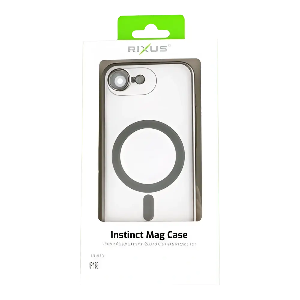 Rixus Instinct Mag Case – iPhone 16e / 17e Titanium Grijs - Back cover