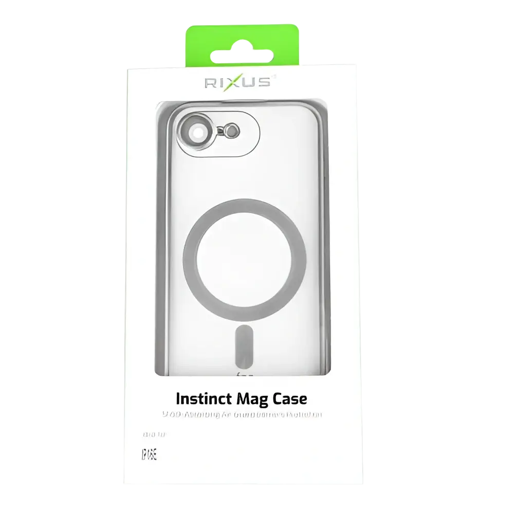Rixus Instinct Mag Case – iPhone 16e / 17e Zilver - Back cover
