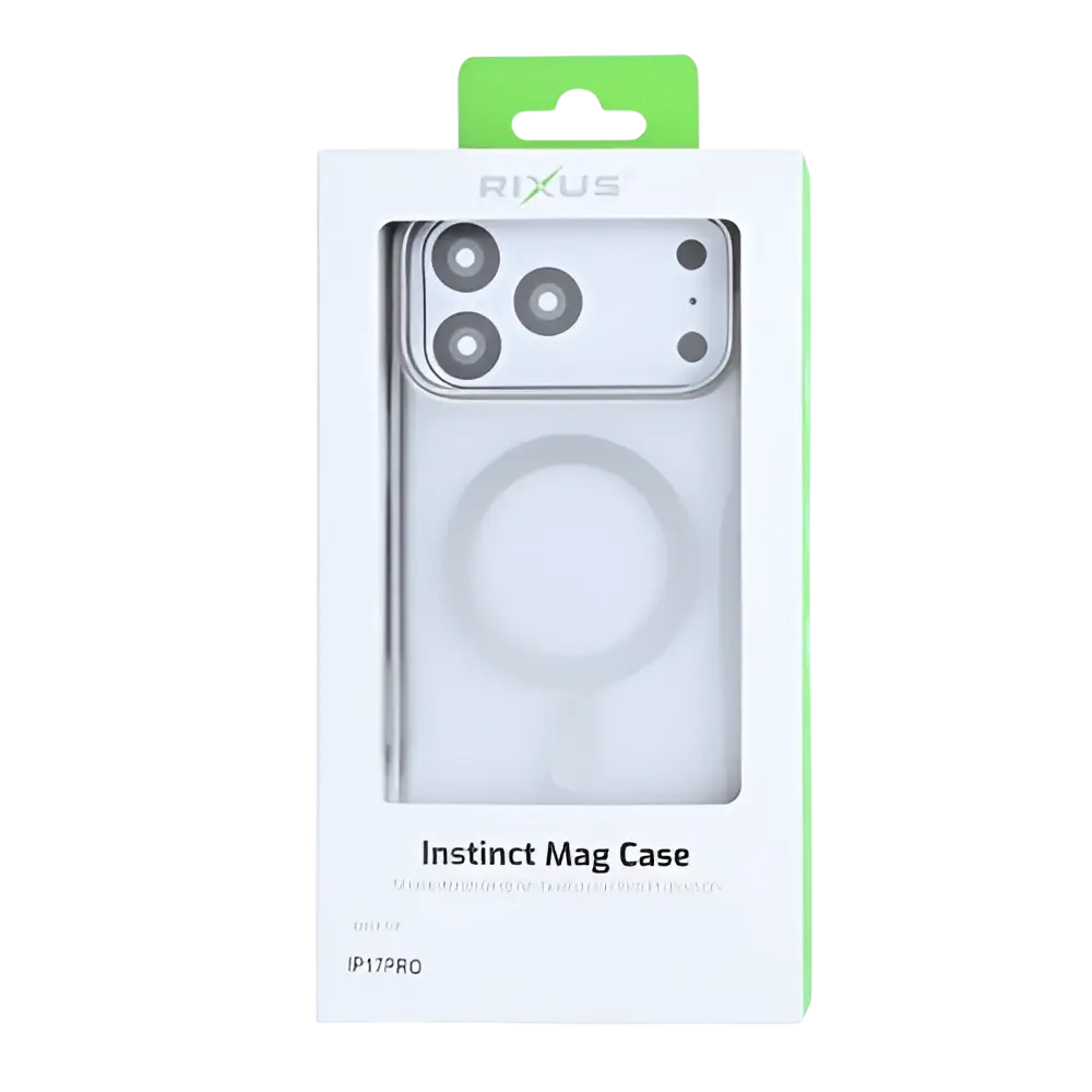 Rixus Instinct Mag Case – iPhone 17 Pro Zilver - Back cover