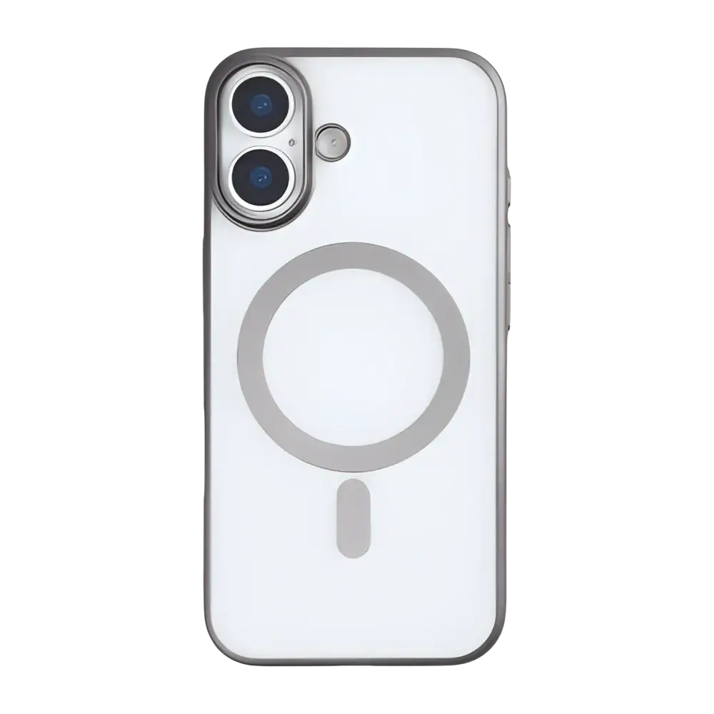 Rixus Instinct Mag Case – iPhone 17 Titanium Grijs - Back cover