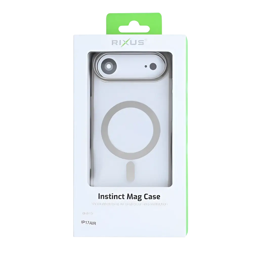 Rixus Instinct Mag Case – iPhone Air Titanium Grijs - Back cover