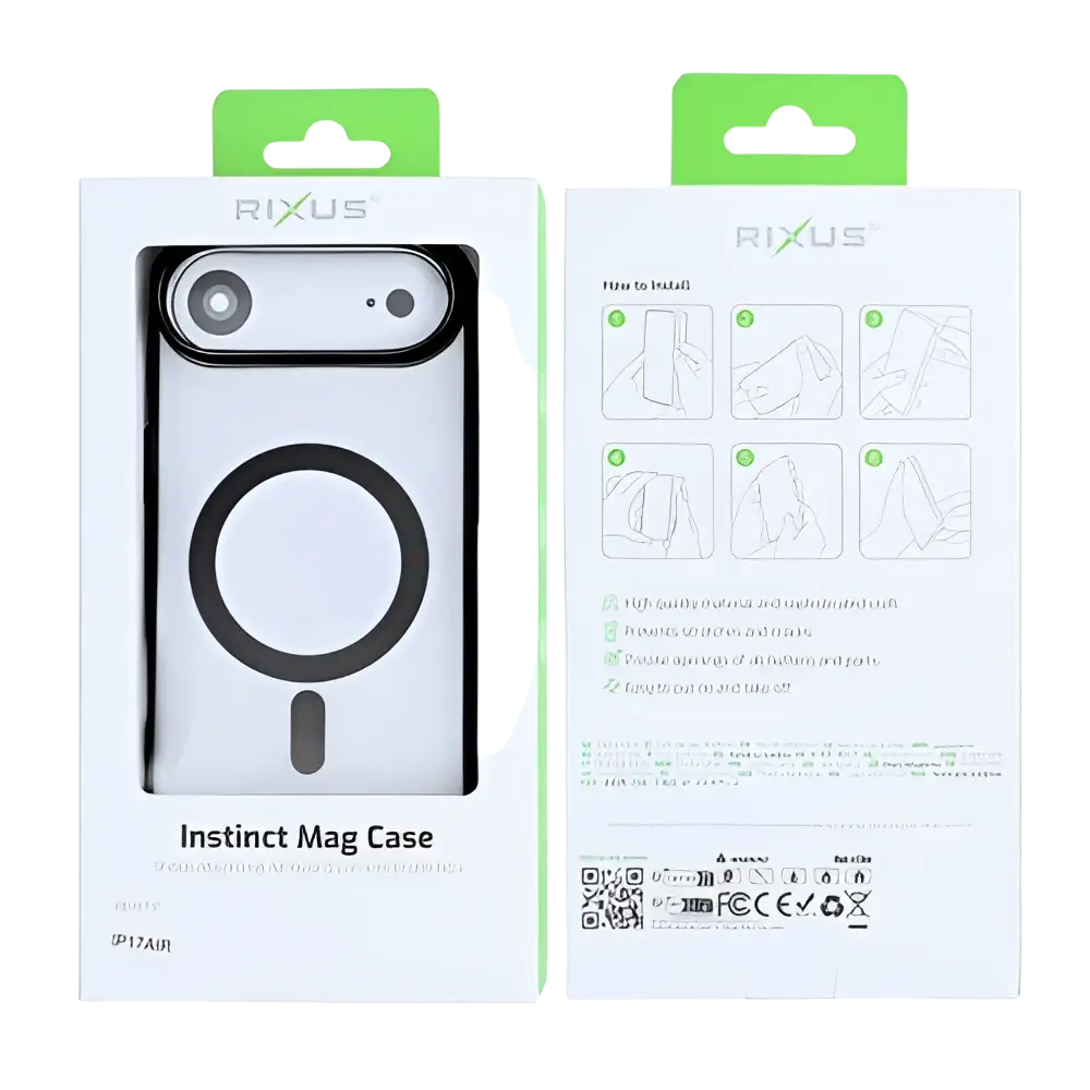 Rixus Instinct Mag Case – iPhone Air Zwart - Back cover