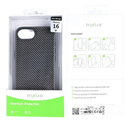 Rixus Mag Carbon met MagSafe – iPhone 16e / 17e Titanium Grijs - Back cover