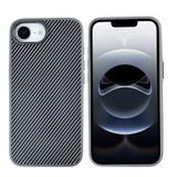 Rixus Mag Carbon met MagSafe – iPhone 16e / 17e Titanium Grijs - Back cover