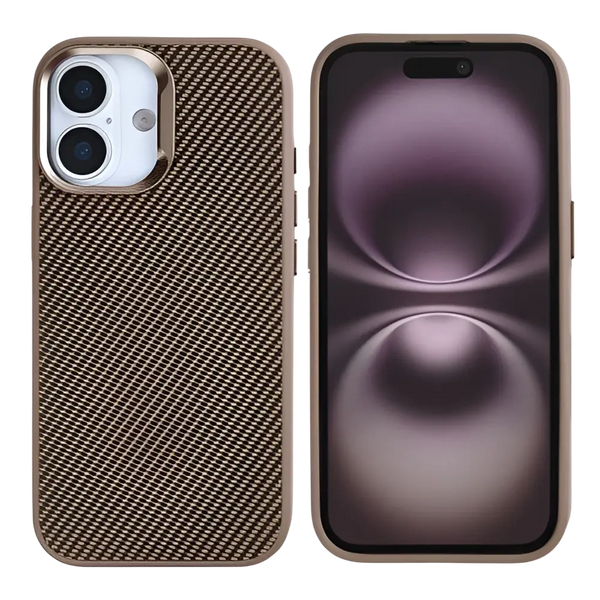 Rixus Mag Carbon met MagSafe – iPhone 17 Bruin - Back cover