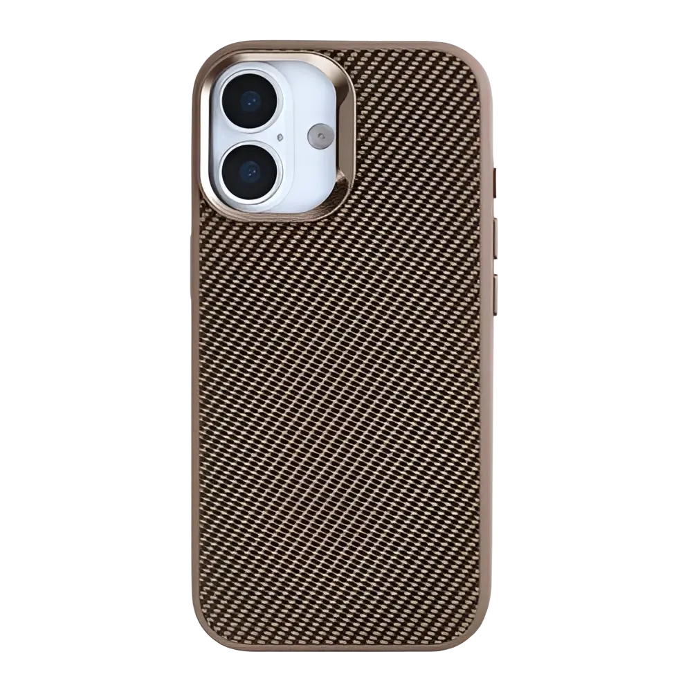 Rixus Mag Carbon met MagSafe – iPhone 17 Bruin - Back cover