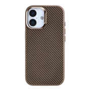 Rixus Mag Carbon met MagSafe – iPhone 17 Bruin - Back cover