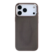 Rixus Mag Carbon met MagSafe – iPhone 17 Pro Bruin - Back cover