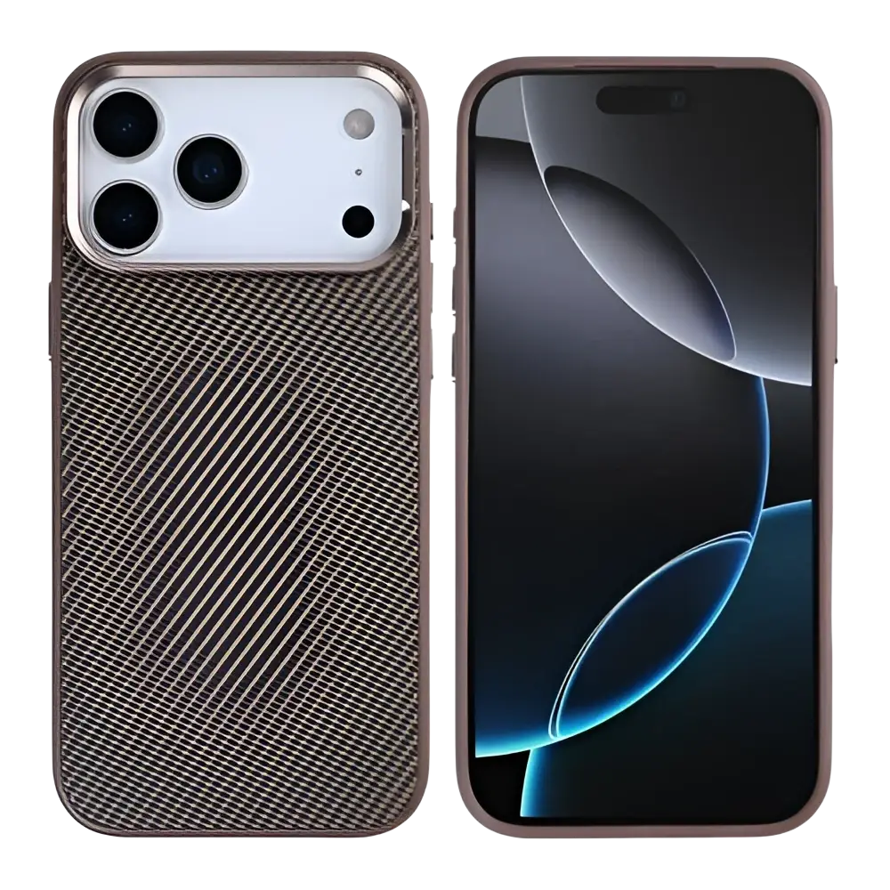 Rixus Mag Carbon met MagSafe – iPhone 17 Pro Bruin - Back cover