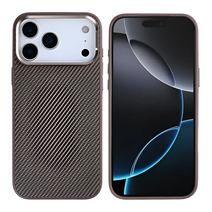 Rixus Mag Carbon met MagSafe – iPhone 17 Pro – Bruin