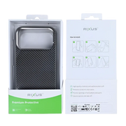 Rixus Mag Carbon met MagSafe – iPhone 17 Pro Titanium Grijs - Back cover