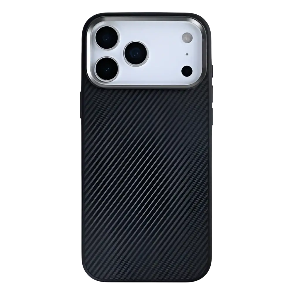 Rixus Mag Carbon met MagSafe – iPhone 17 Pro Titanium Zwart - Back cover