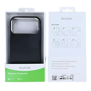 Rixus Mag Carbon met MagSafe – iPhone 17 Pro Titanium Zwart - Back cover