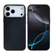 Rixus Mag Carbon met MagSafe – iPhone 17 Pro Titanium Zwart - Back cover