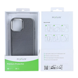 Rixus Mag Carbon met MagSafe – iPhone 17 Titanium Grijs - Back cover