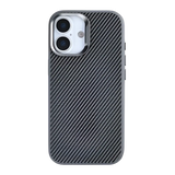 Rixus Mag Carbon met MagSafe – iPhone 17 Titanium Grijs - Back cover
