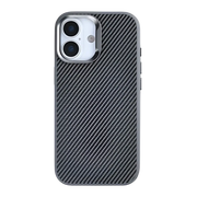 Rixus Mag Carbon met MagSafe – iPhone 17 Titanium Grijs - Back cover