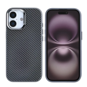 Rixus Mag Carbon met MagSafe – iPhone 17 Titanium Grijs - Back cover