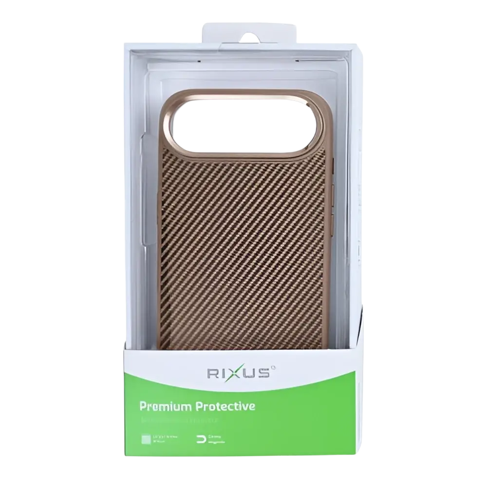 Rixus Mag Carbon met MagSafe – iPhone Air Bruin - Back cover