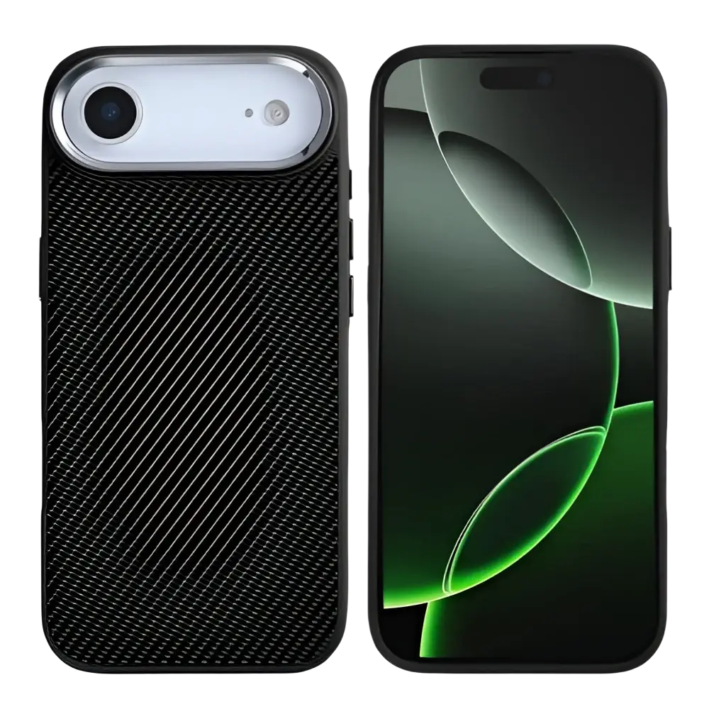 Rixus Mag Carbon met MagSafe – iPhone Air Titanium Zwart - Back cover