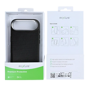 Rixus Mag Carbon met MagSafe – iPhone Air Titanium Zwart - Back cover