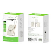 Rixus Magnetische Powerbank 10.000 mAh met ingebouwde USB-C-kabel – Rosé Goud RXPB29