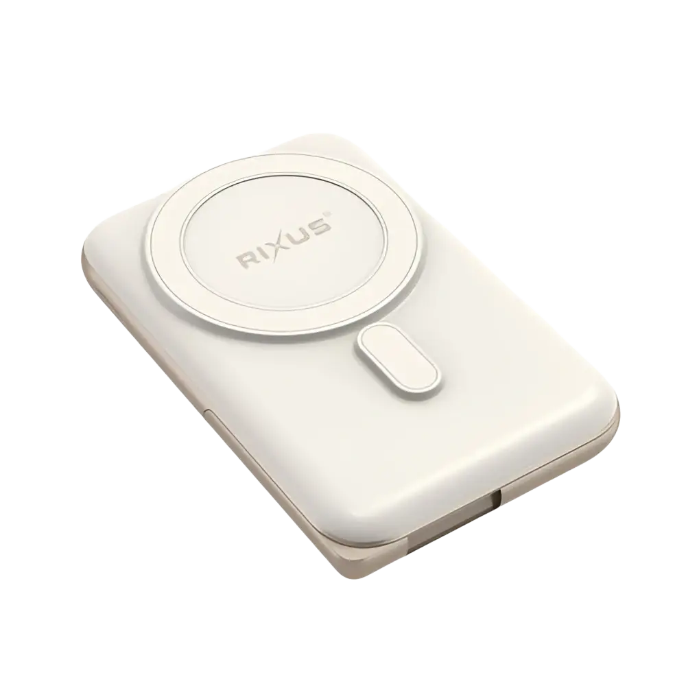 Rixus Magnetische Powerbank 10.000 mAh met standaard – Rosé Goud RXPB37