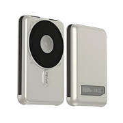 Rixus MagSafe Powerbank 10.000 mAh met ingebouwde kabel – Zilver RXPB76A