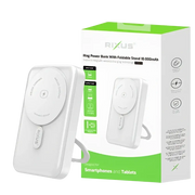 Rixus MagSafe Powerbank 10.000 mAh met uitklapbare standaard – Wit RXPB71A