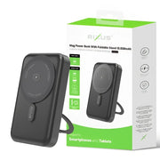 Rixus MagSafe Powerbank 10.000 mAh met uitklapbare standaard – Zwart RXPB71B