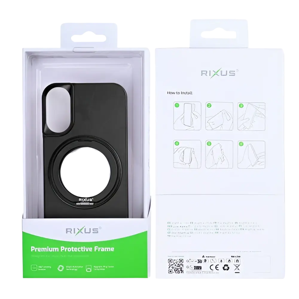 Rixus MagWrap Case – iPhone 17 Zwart - Back cover