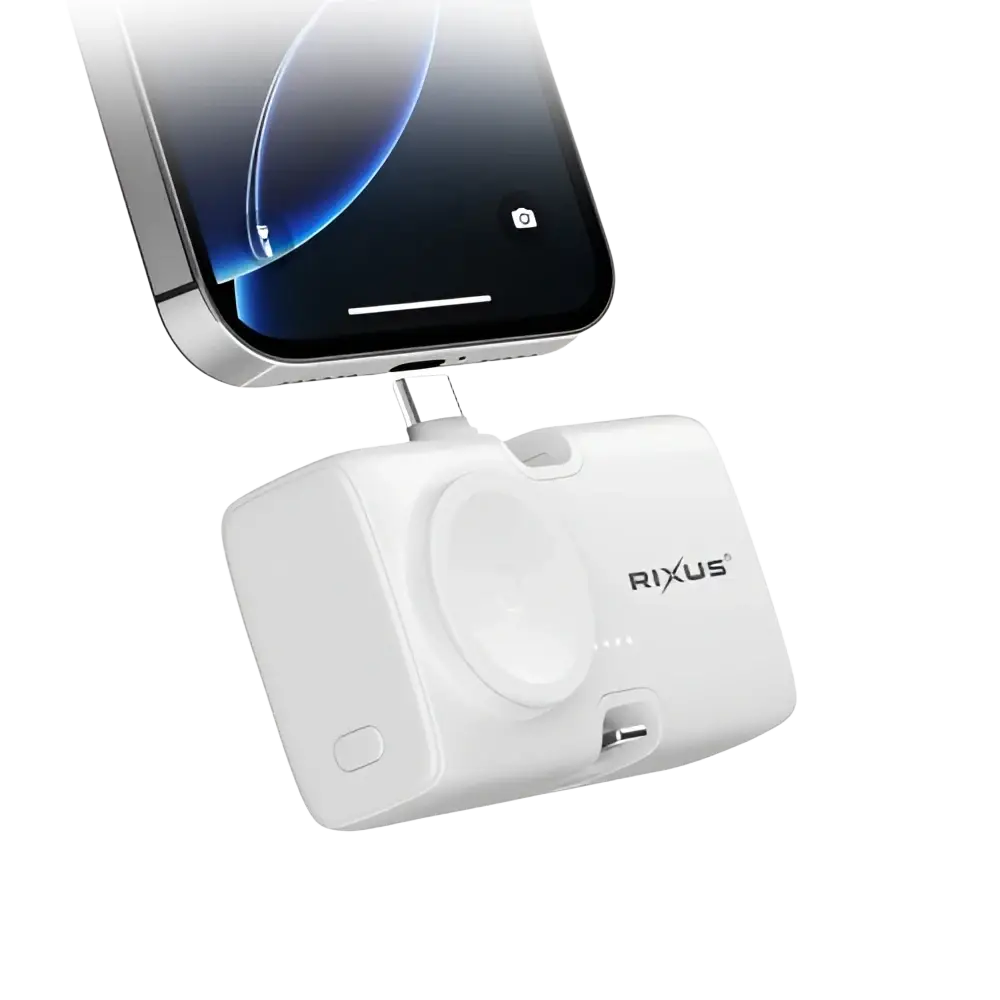 Rixus Mini Click-On 3-in-1 Powerbank 4.500 mAh – Wit RXPB13