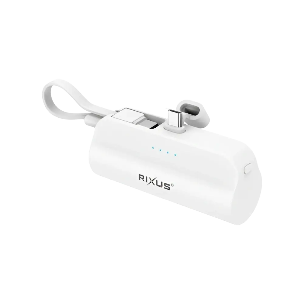 Rixus Mini Click-On Powerbank 5.000 mAh USB-C – Wit RXPB98W