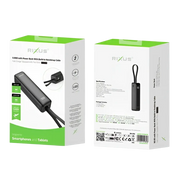 Rixus Powerbank 5.000 mAh met display en ingebouwde USB-C-kabel – Zwart RXPB03B