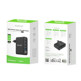 Rixus RX100 GaN Power Adapter met Digitaal Display – 100W Zwart - Oplader