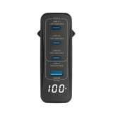 Rixus RX100 GaN Power Adapter met Digitaal Display – 100W Zwart - Oplader