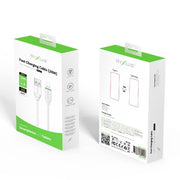 Rixus RX2023 2 meter USB-C naar Lightning kabel verpakking voor- en achterzijde