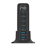 Rixus RX240 GaN Power Adapter met Digitaal Display – 240W Zwart - Oplader