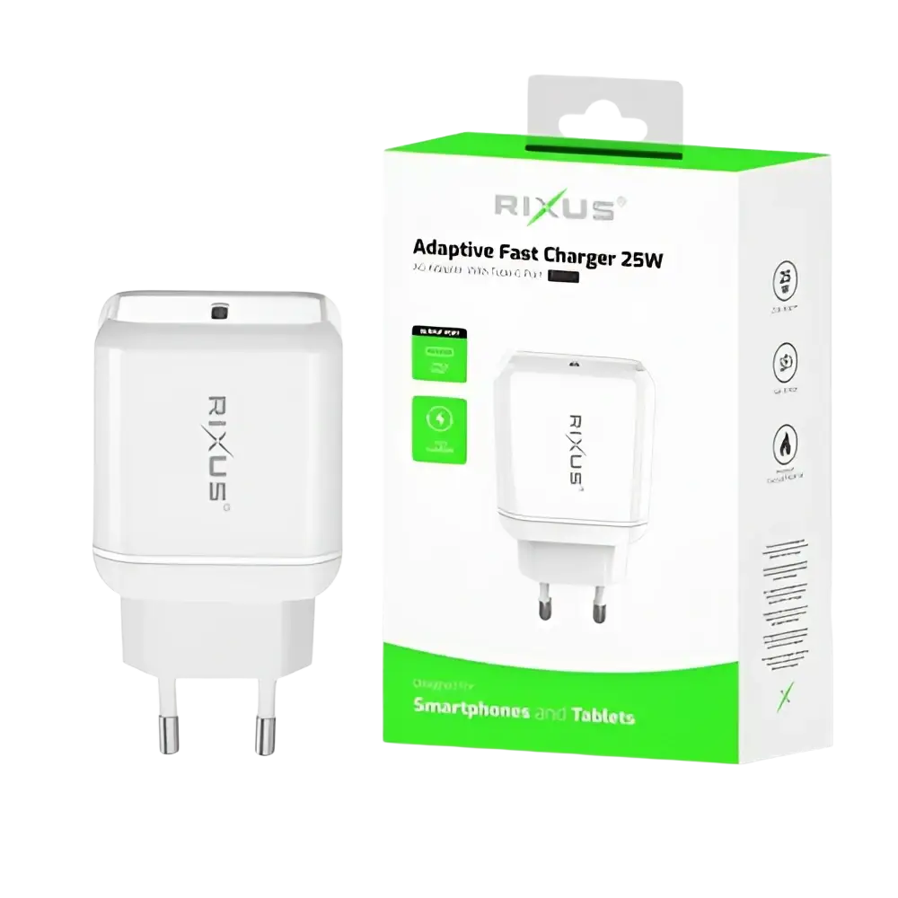 Rixus RX86A Adaptive Fast Charger – 25W - Wit - Oplader