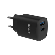 Rixus RX95 Fast Charging Adapter – 30W Zwart - Oplader