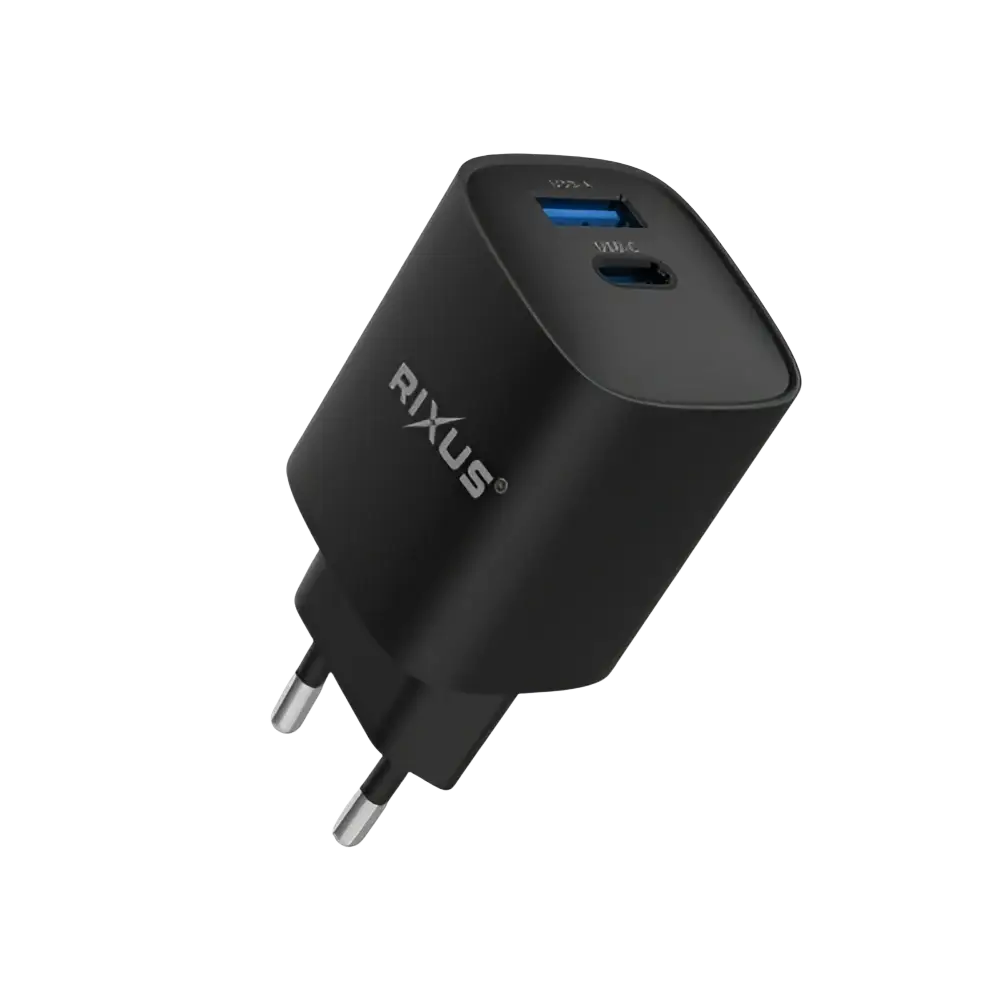 Rixus RX95 Fast Charging Adapter – 30W Zwart - Oplader