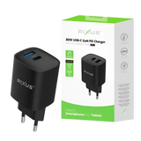 Rixus RX95 Fast Charging Adapter – 30W Zwart - Oplader