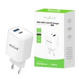 Rixus RX95 Fast Charging Adapter – 30W Zwart - Wit - Oplader