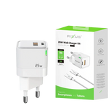 Rixus RXHC11 25W Wall Charger Kit met USB-C naar Kabel – Wit - Oplader