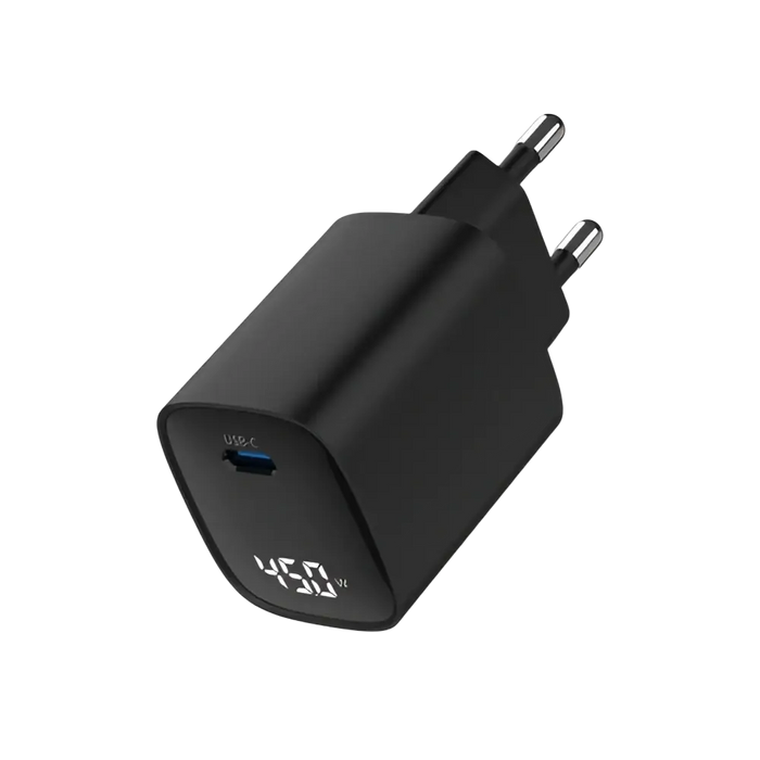 Rixus RXHC13 USB-C Power Adapter met Digitaal Display – 45W – Zwart