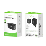 Rixus RXHC13 USB-C Power Adapter met Digitaal Display – 45W Zwart - Oplader
