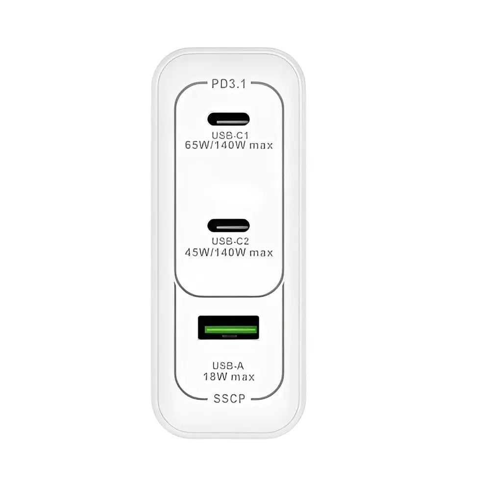Rixus RXHC140 GaN Power Adapter – 140W Wit - Oplader