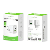 Rixus RXHC20 USB-C & USB-A Power Adapter – 20W Wit - Oplader