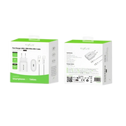Rixus RXHC30C Fast Charger met USB-C naar Kabel 1.8m – 30W Wit - Bundel Oplader